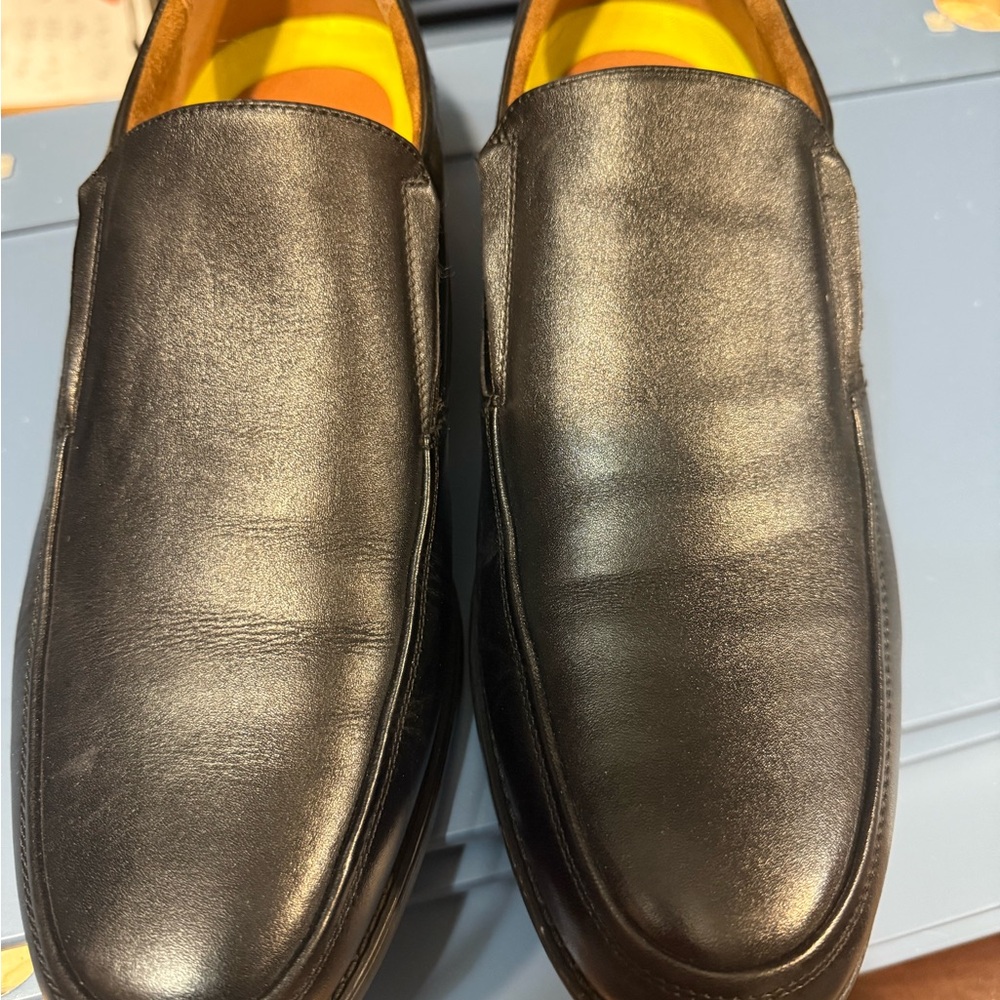 Florsheim Black Leather Men's Slip-On Loafers